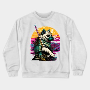 Japanese Samurai Bulldog Crewneck Sweatshirt